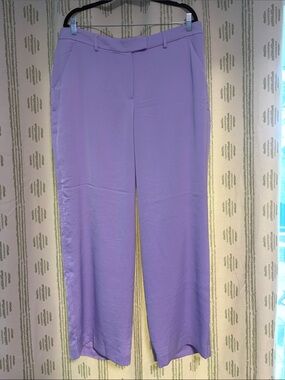 Express Wide Leg Lavender Editor Dress Pants - Women's
